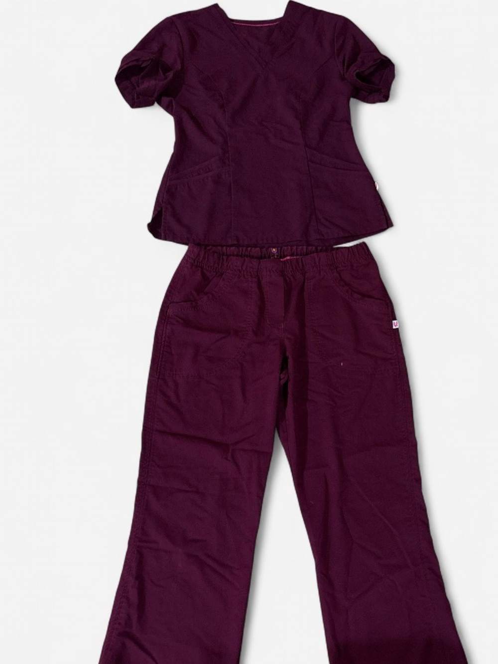 New Urban Women Burgundy Scrub Set.